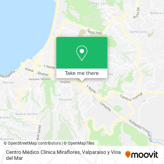 Mapa de Centro Médico Clínica Miraflores