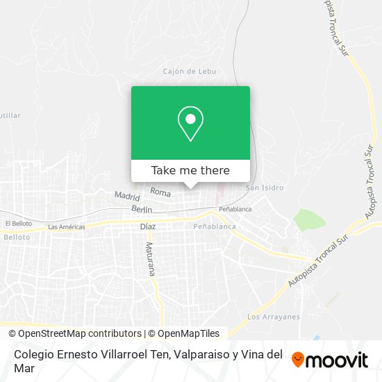 Colegio Ernesto Villarroel Ten map