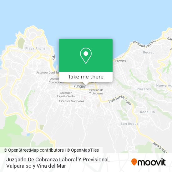 Juzgado De Cobranza Laboral Y Previsional map