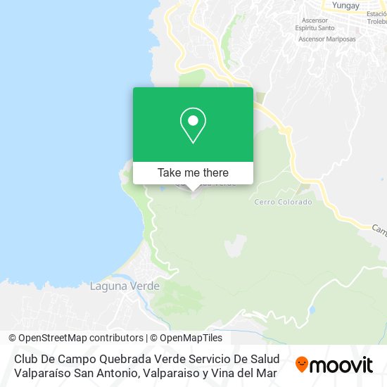 Club De Campo Quebrada Verde Servicio De Salud Valparaíso San Antonio map