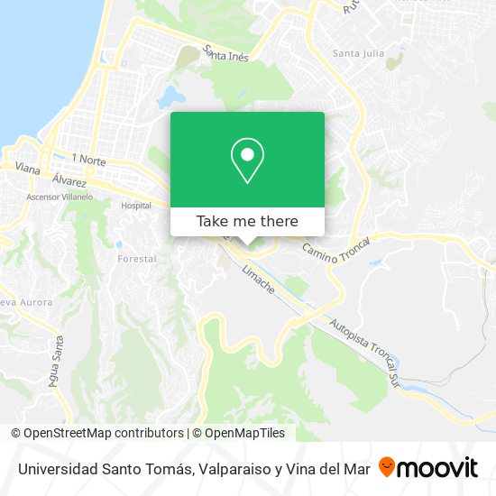 Mapa de Universidad Santo Tomás