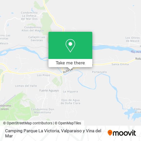 Camping Parque La Victoria map