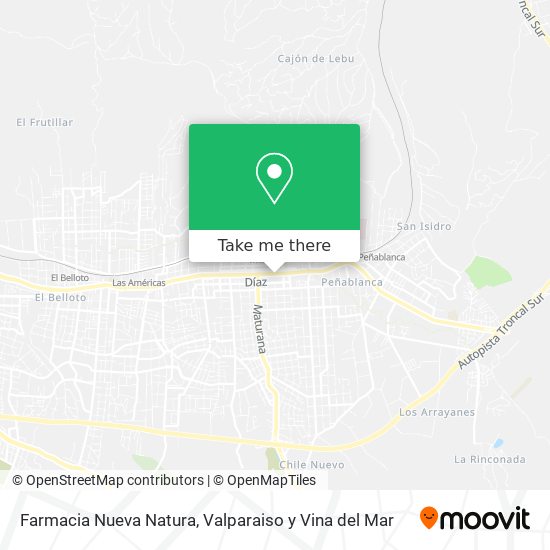 How to get to Farmacia Nueva Natura in Quilpue by Bus or Metro?