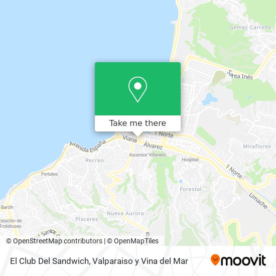 El Club Del Sandwich map