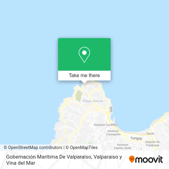 Mapa de Gobernación Marítima De Valparaíso