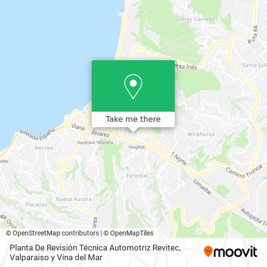 Mapa de Planta De Revisión Técnica Automotriz Revitec