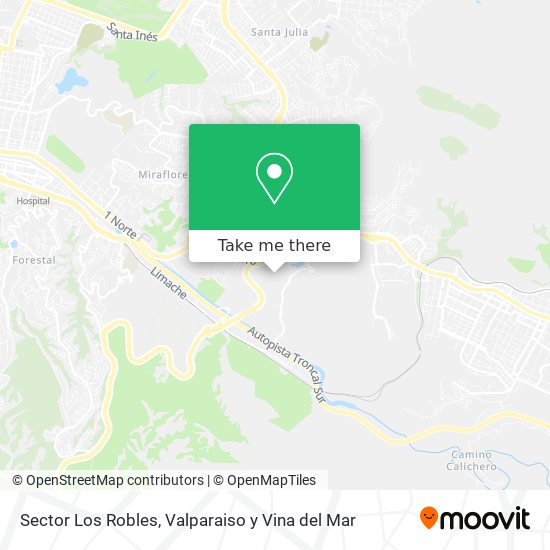 Mapa de Sector Los Robles