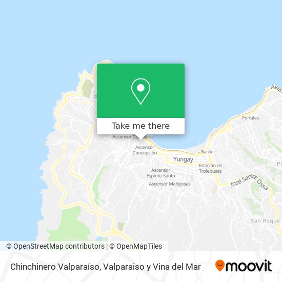 Chinchinero Valparaíso map