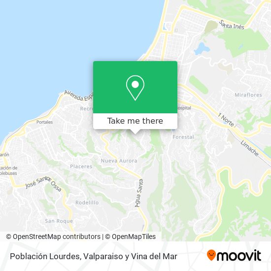 Población Lourdes map