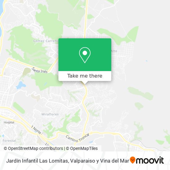 Jardín Infantil Las Lomitas map