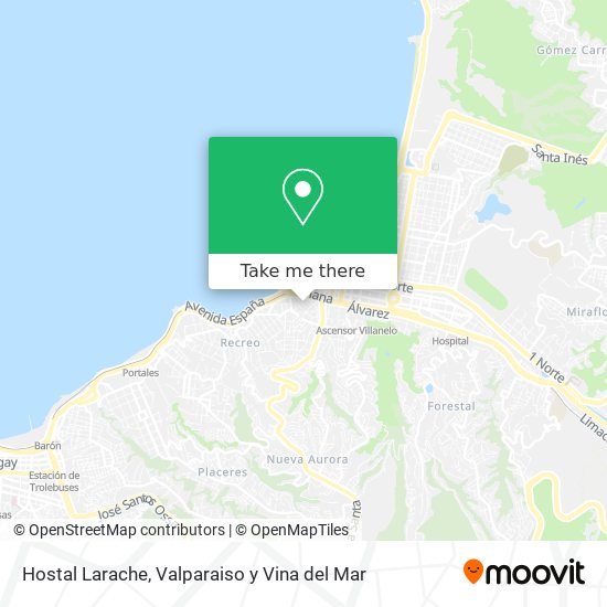 Hostal Larache map