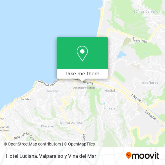 Mapa de Hotel Luciana