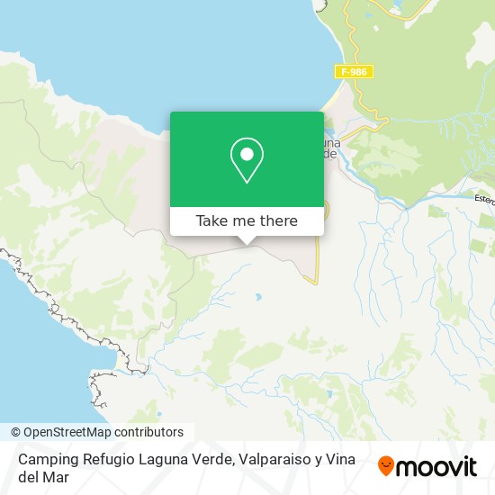 Camping Refugio Laguna Verde map