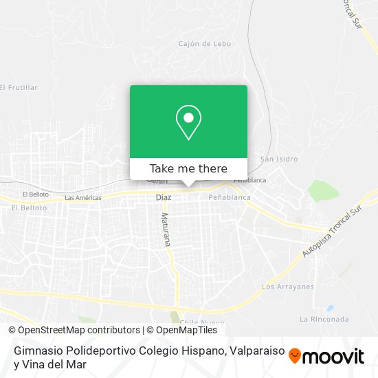 Mapa de Gimnasio Polideportivo Colegio Hispano