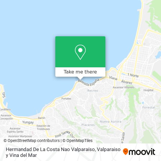 Hermandad De La Costa Nao Valparaíso map