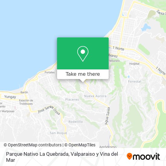 Mapa de Parque Nativo La Quebrada