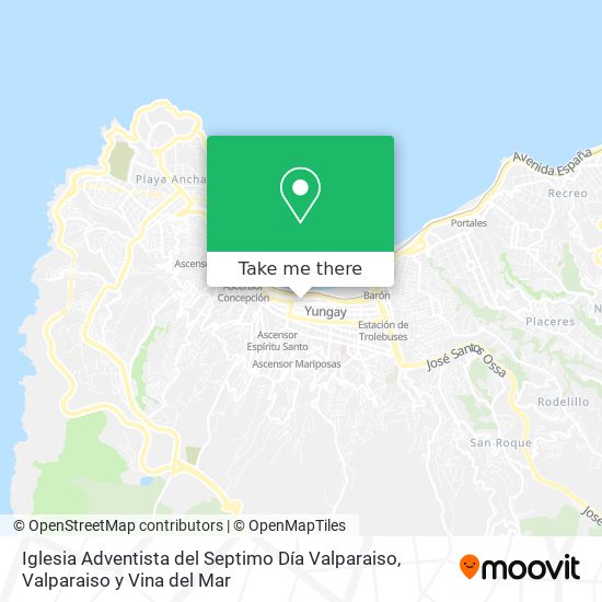 Mapa de Iglesia Adventista del Septimo Día Valparaiso