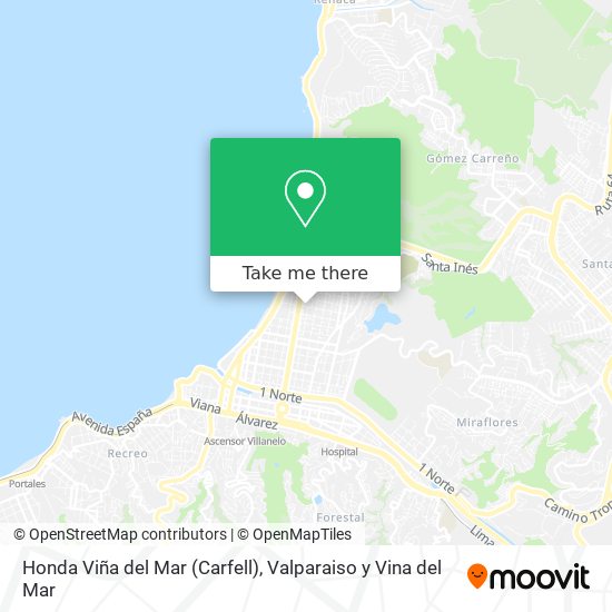 Honda Viña del Mar (Carfell) map