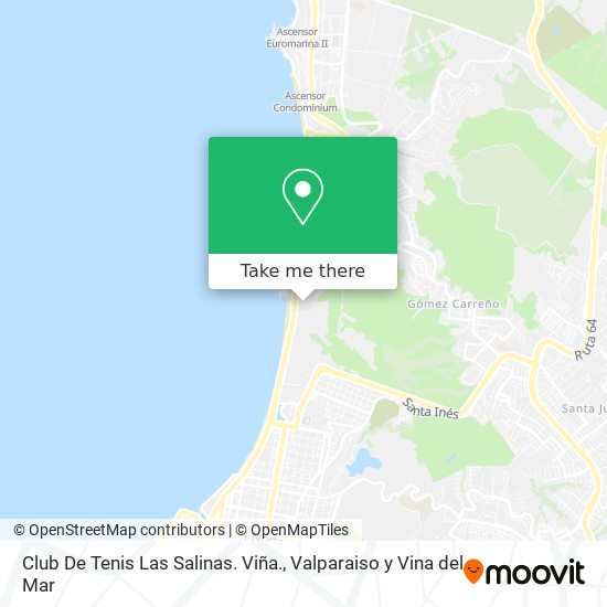 Club De Tenis Las Salinas. Viña. map