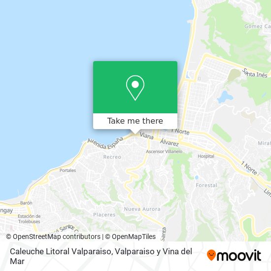 Caleuche Litoral Valparaiso map