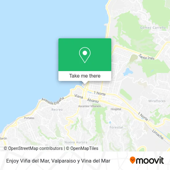 Mapa de Enjoy Viña del Mar