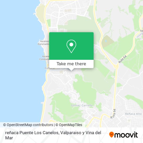 reñaca Puente Los Canelos map