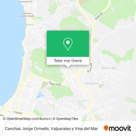 Canchas Jorge Ormeño map