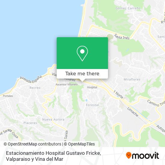 Estacionamiento Hospital Gustavo Fricke map