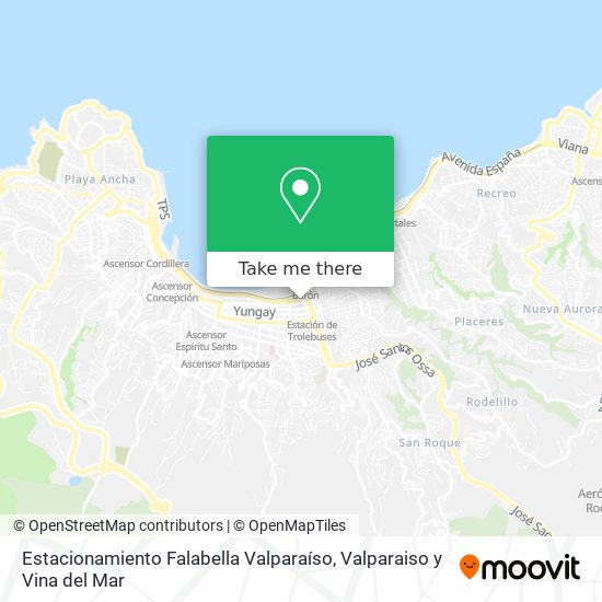 Mapa de Estacionamiento Falabella Valparaíso