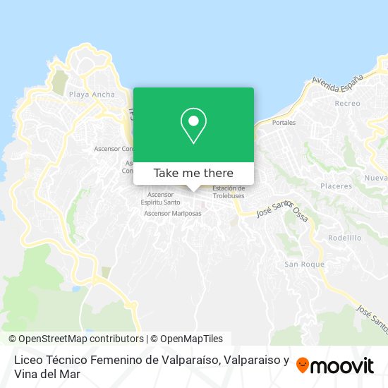 Liceo Técnico Femenino de Valparaíso map