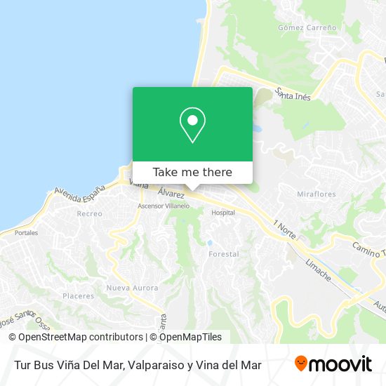 Mapa de Tur Bus Viña Del Mar