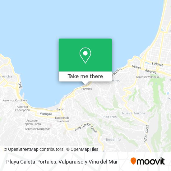 Mapa de Playa Caleta Portales