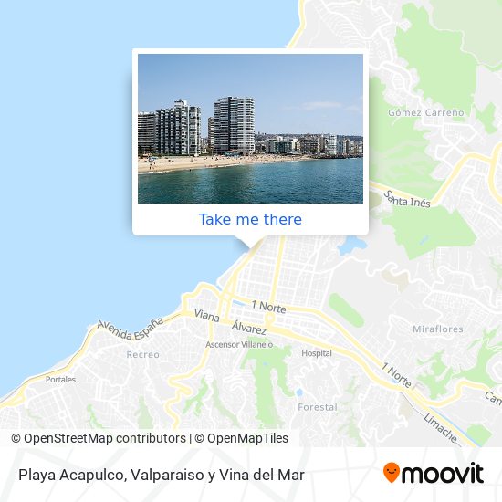 Mapa de Playa Acapulco