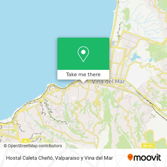 Hostal Caleta Cheñó map