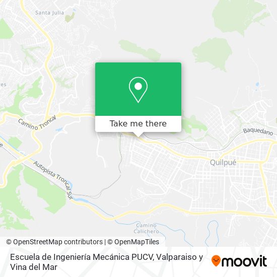 Mapa de Escuela de Ingeniería Mecánica PUCV