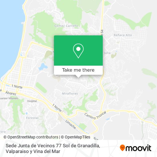 Mapa de Sede Junta de Vecinos 77 Sol de Granadilla