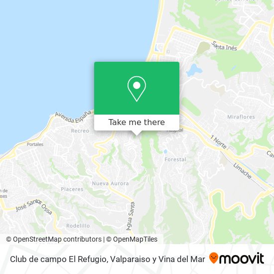 Mapa de Club de campo El Refugio