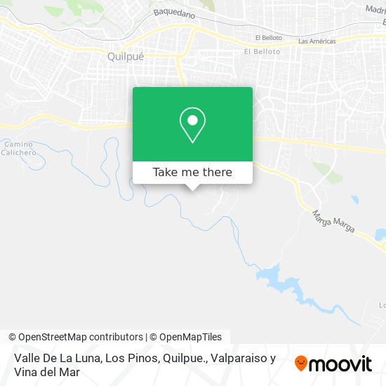 Mapa de Valle De La Luna, Los Pinos, Quilpue.