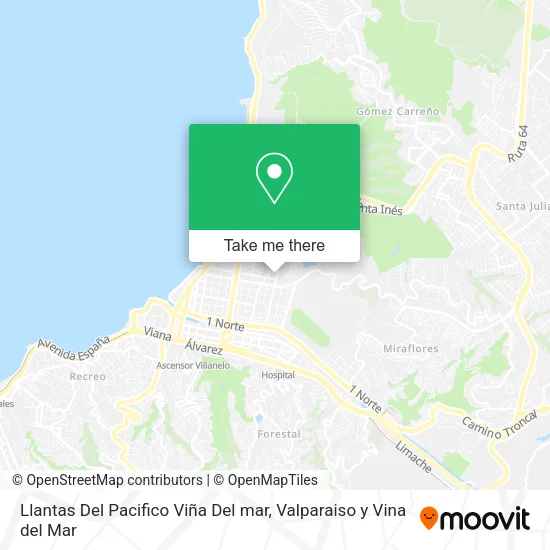 Llantas Del Pacifico Viña Del mar map