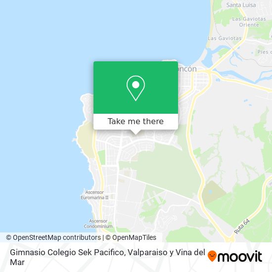 Mapa de Gimnasio Colegio Sek Pacifico