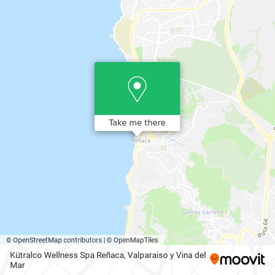 Kütralco Wellness Spa Reñaca map