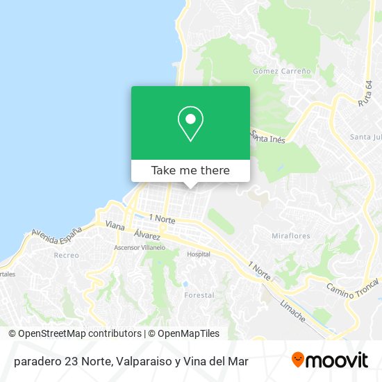 paradero 23 Norte map