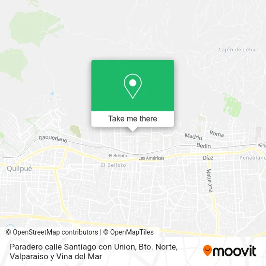 Paradero calle Santiago con Union, Bto. Norte map