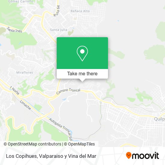 Los Copihues map