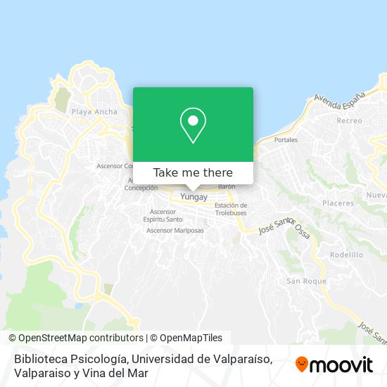 Mapa de Biblioteca Psicología, Universidad de Valparaíso