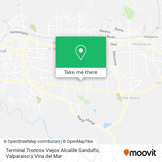 Terminal Troncos Viejos Alcalde Gandulfo map
