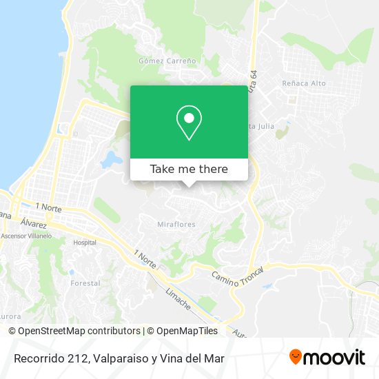 Recorrido 212 map