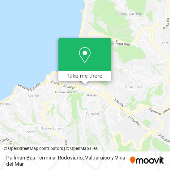 Mapa de Pullman Bus Terminal Rodoviario