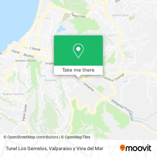 Tunel Los Gemelos map