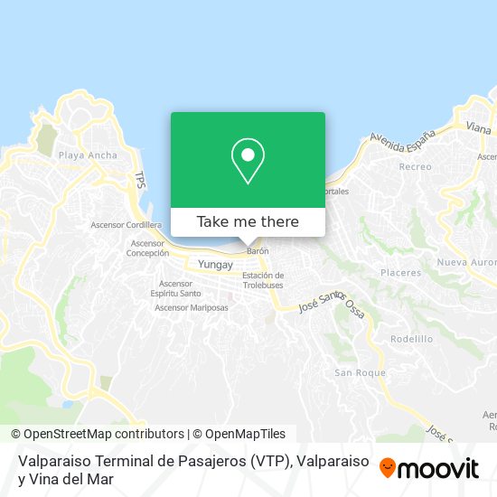 Mapa de Valparaiso Terminal de Pasajeros (VTP)
